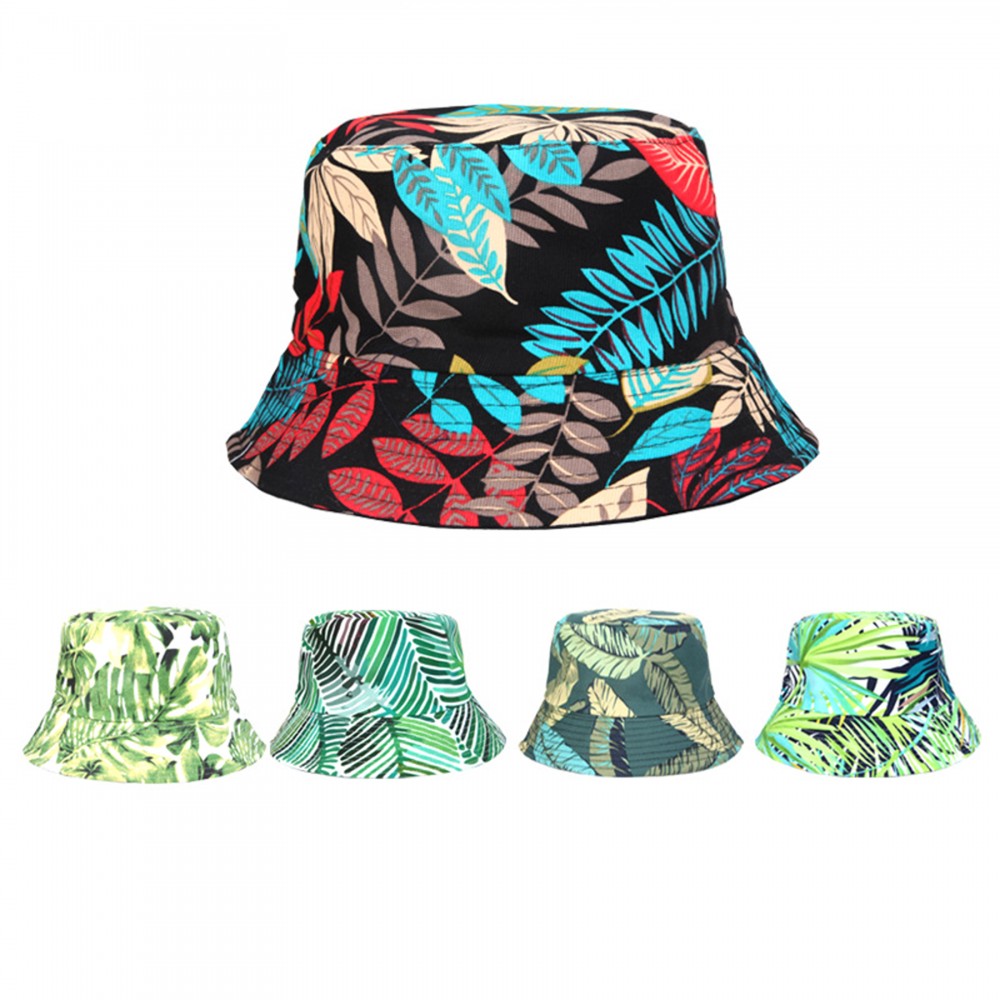 Personalized Plant Printed Sun Protection Bucket Hat