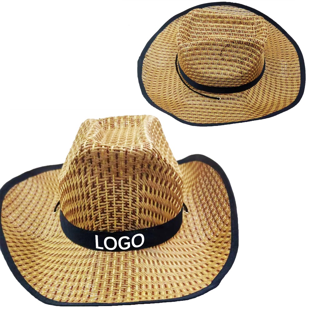 Branded Outdoor Cowboy Straw Hat MOQ 50PCS Branded Outdoor Cowboy Straw Hat MOQ 50PCS