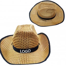 Logo Printed Outdoor Cowboy Straw Hat