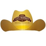 Logo Printed Cowboy Straw Hat Paper