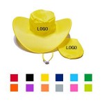 Folding Cowboy Hat with Pouch Logo Printed