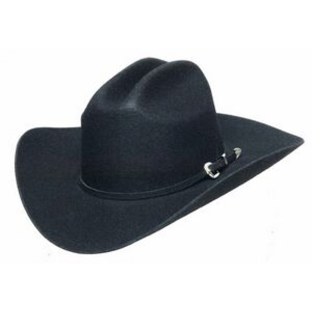 Black Genuine Wool Felt Western Hat Branded Black Genuine Wool Felt Western Hat Branded