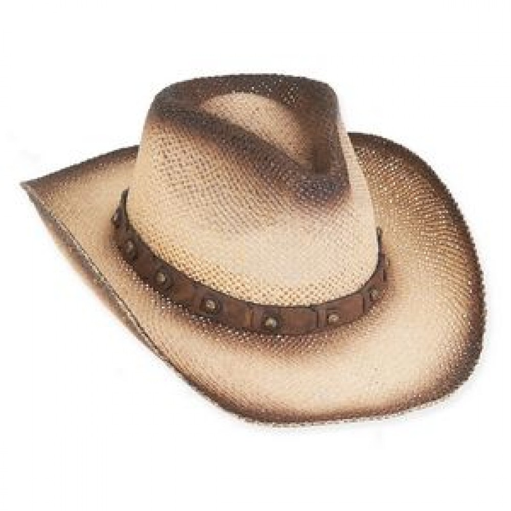 Branded Sun 'N' Sand Zane Paper Straw Western Hat Branded Sun 'N' Sand Zane Paper Straw Western Hat