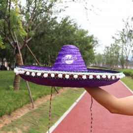 Customized Party Sombrero Straw Hat Fiesta hat Beach Hat Sun Hat
