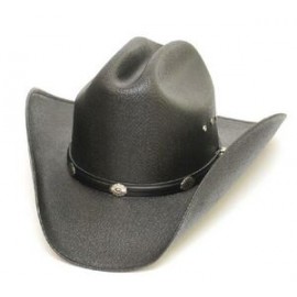 Adult /& Kids Black Faux Felt Cowboy Hat Concho Band