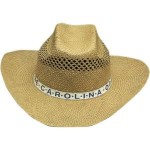 Lindu Straw Cowboy Hat with Hat Band Custom Imprinted