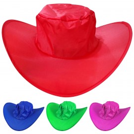 Customized Nylon Folding Cowboy Hat w/Pouch
