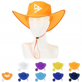 Promotional Foldable Polyester Cowboy Hat With Pouch
