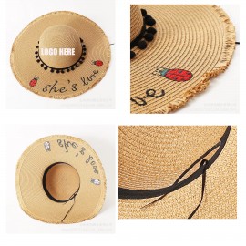 Custom Sun Protective Beach Straw Hat
