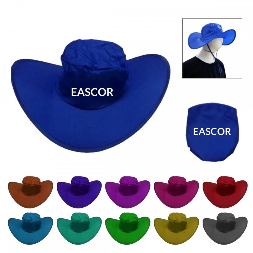 Promotional Foldable Cowboy Hat with Storage Pouch