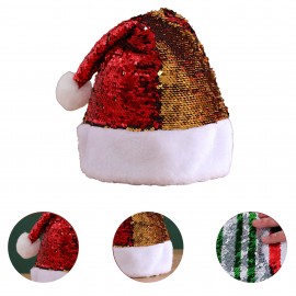 Custom Sparkling Christmas Sequins Hat - Festive Holiday Headwear  Custom Sparkling Christmas Sequins Hat - Festive Holiday Headwear