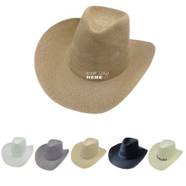 Promotional Custom Cowboy Straw Hat  Promotional Custom Cowboy Straw Hat
