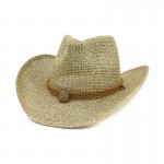 Customized Wide Brim Sun Straw Hat Cowboy Cap