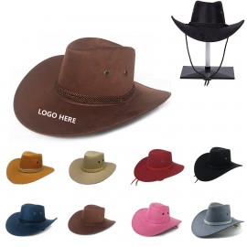 Branded Faux Felt Western Cowboy Hat
