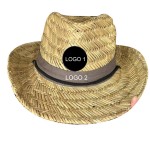 Logo Printed Straw Cowboy Hat