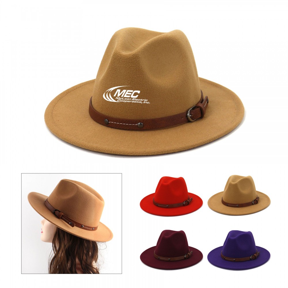 Promotional Adjustable Belt Felt Panama Hat