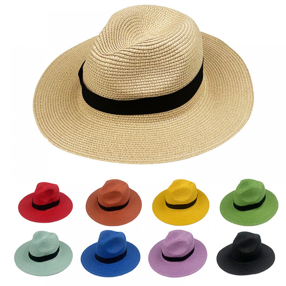 Custom Unisex Straw Panama Hat w/Custom Logo