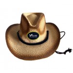 Custom Straw Cowboy Hat With Custom Patch Shipped by Sea