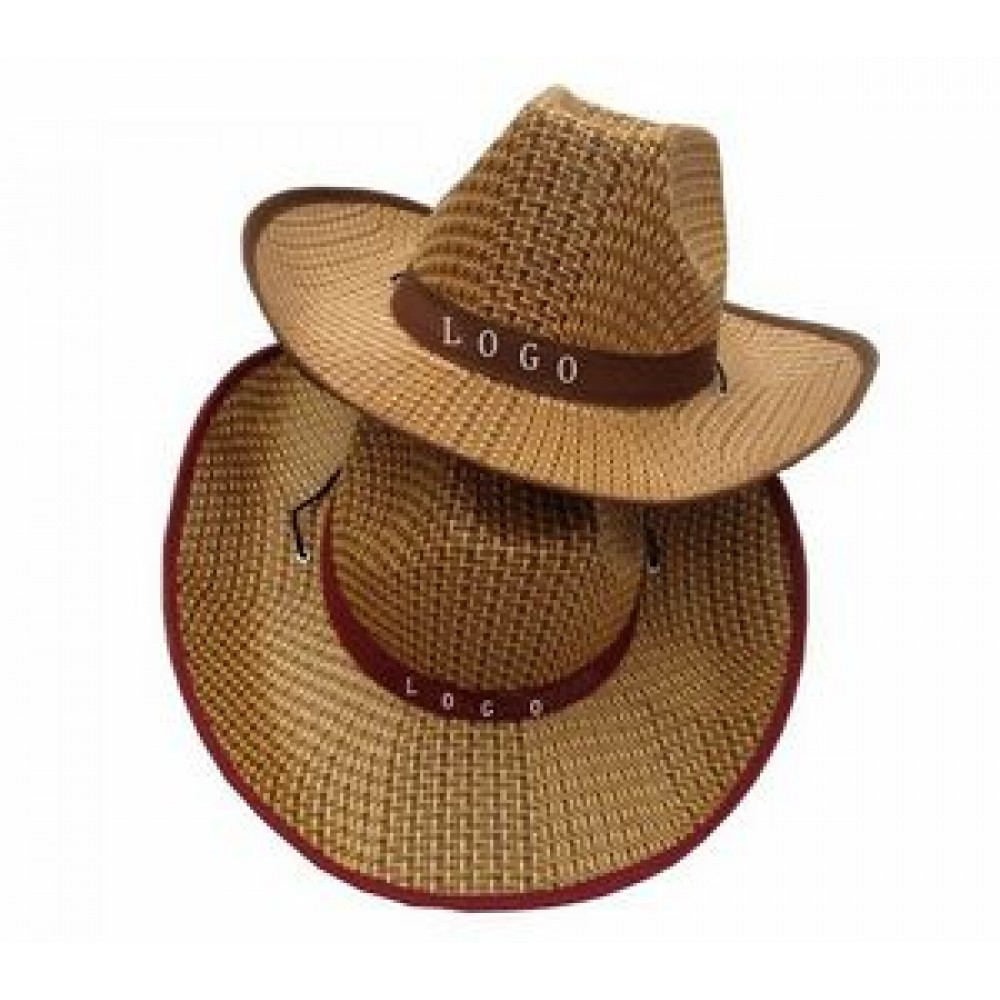Logo Printed Straw Cowboy Hats Logo Printed Straw Cowboy Hats