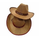 Logo Printed Straw Cowboy Hats