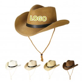 Logo Printed Western Cowboy Straw Hat