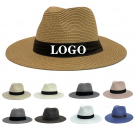 Personalized Wide Brim Straw Panama Hat