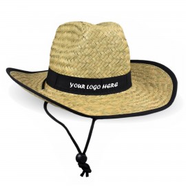 Branded Western Cowboy Straw Hat With Custom Band