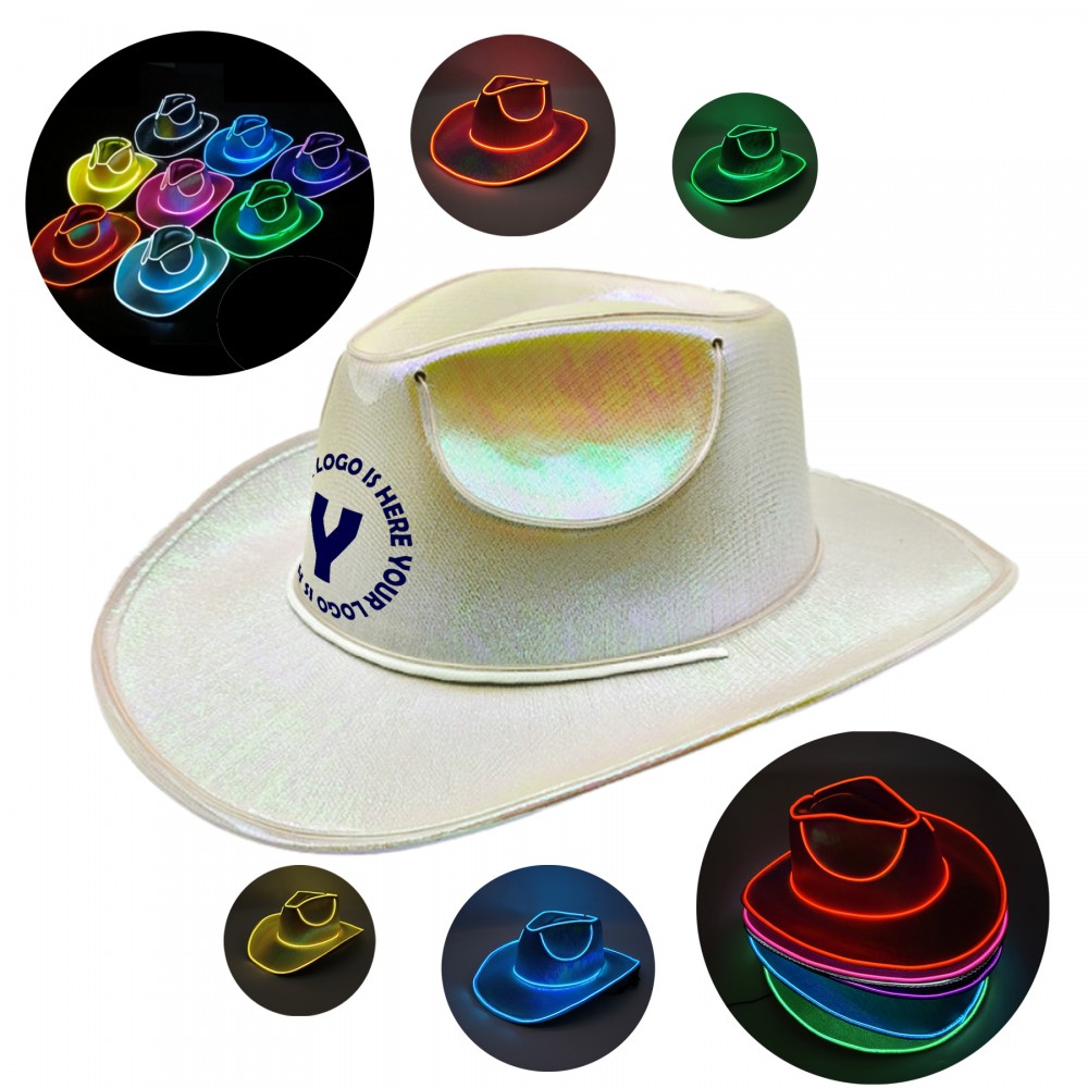 Personalized Led Wireless Fluorescent Illusion Cowboy Hat Personalized Led Wireless Fluorescent Illusion Cowboy Hat