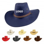 Branded Western Cowboy Hat with Wide Brim
