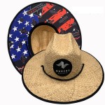 Custom Custom Patterns Wide Brim Lifeguard Straw Hat