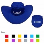 Customized Foldable Cowboy Hat with Storage Pouch