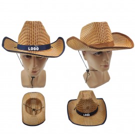 Customized With Customizable Band Straw Cowboy Hat