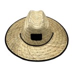 Personalized Natural Straw Lifeguard Beach Hat