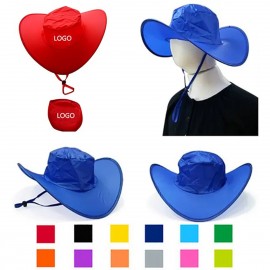 Branded Folding Cowboy Hat With Pouch