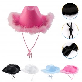 Personalized Fluffy Edge PVC Cowboy Hat