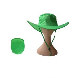Personalized Cowboy Collapsible Hat Polyester Twist and Fold Cap with bag