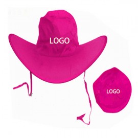 Custom Polyester Folding Cowboy Hat  Custom Polyester Folding Cowboy Hat
