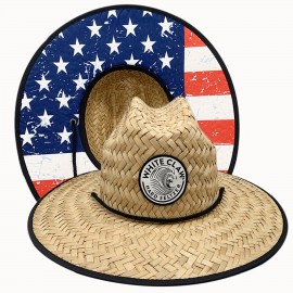 Custom Custom Wide Brim Lifeguard Straw Hat With Patterns  Custom Custom Wide Brim Lifeguard Straw Hat With Patterns