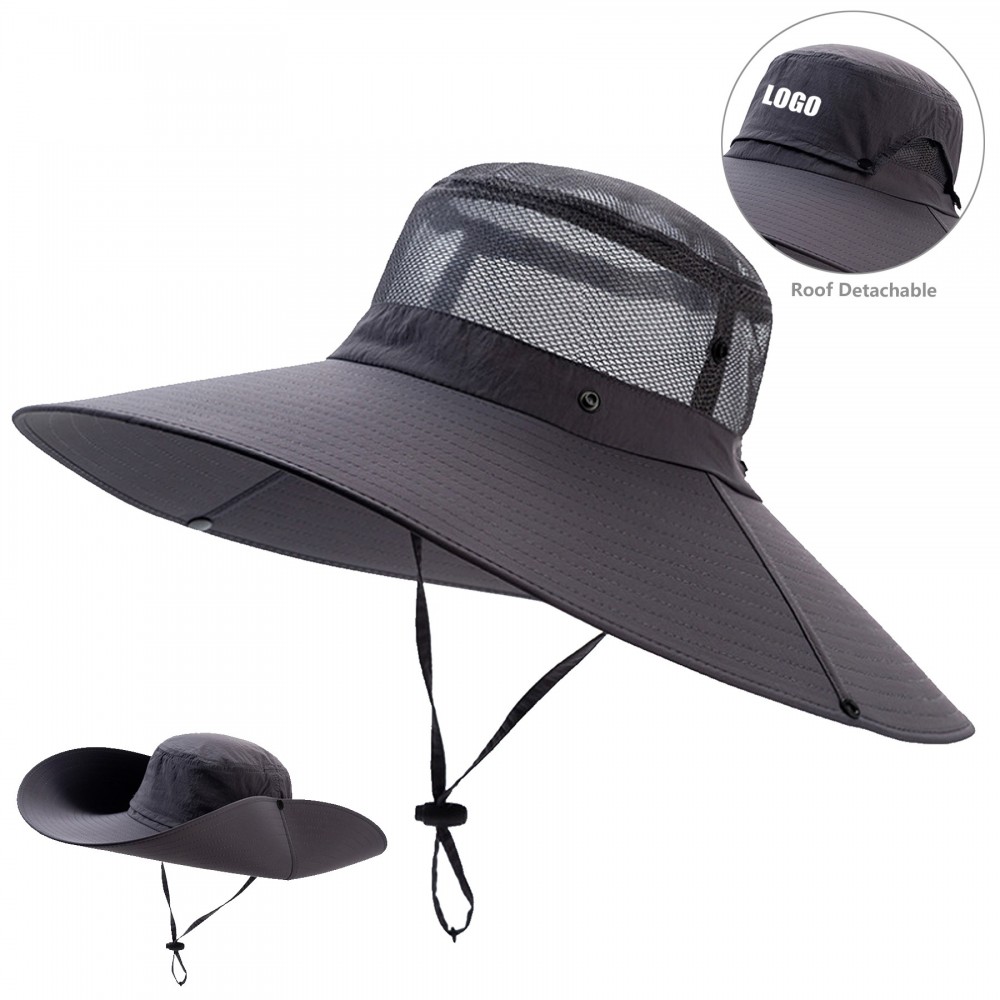 Custom Detachable Roof Cowboy Fisherman Bucket Hat