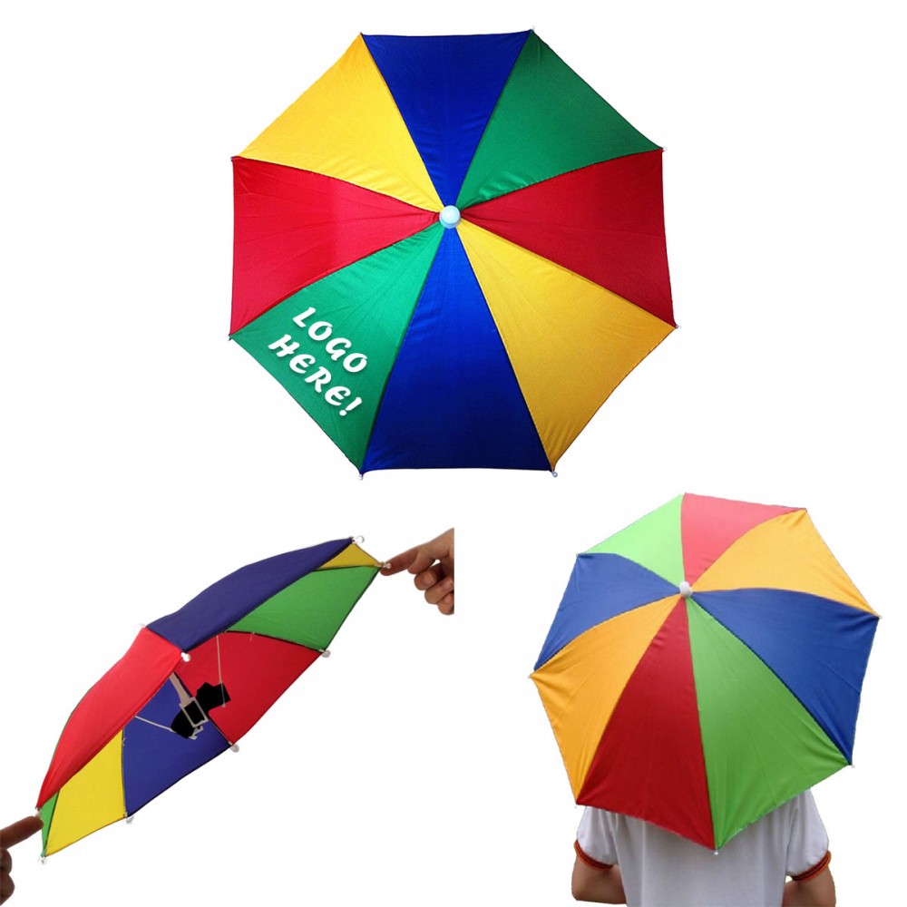 Logo Printed Custom Umbrella Hat