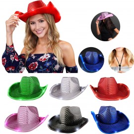 Personalized Shiny Light Up Cowboy Hat