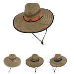 Personalized Custom Hollow Out Wide Brim Lifeguard Straw Hat