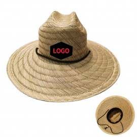 Branded Wide Brim Summer Outdoor Straw Hat MOQ50pcs