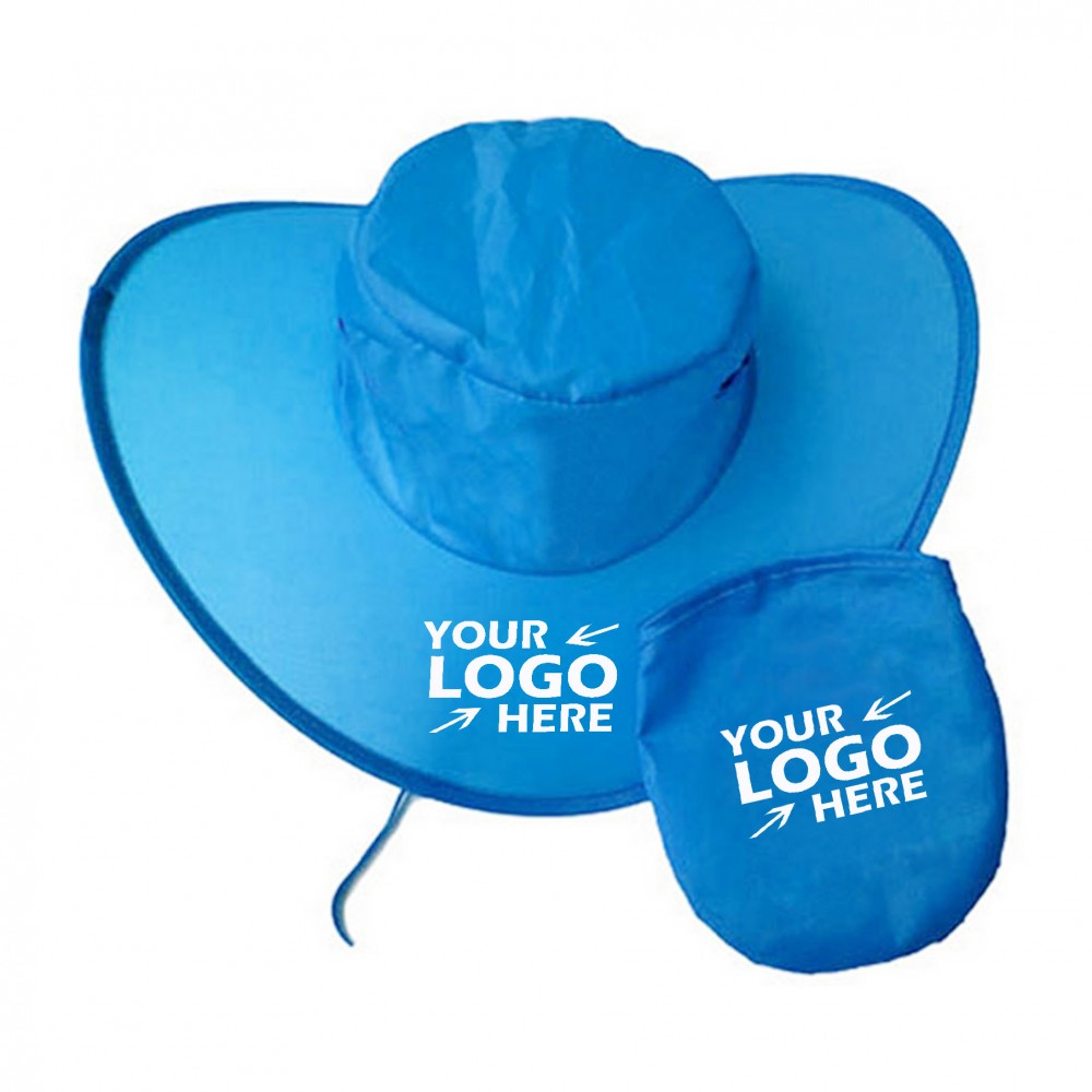 Branded Foldable Cowboy Hat With Pouch Branded Foldable Cowboy Hat With Pouch