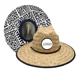 Custom Beach Straw Hat with Custom Patch  Custom Beach Straw Hat with Custom Patch