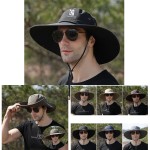 Branded Water Repellent Wide Brim Bucket Hat Outdoor Fishing Sun Summer Bucket Hat