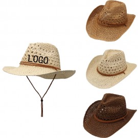 Customized Retro Western Cowboy Beach Straw Hat