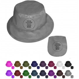 Branded Polyester Foldable Bucket Hat With Pouch
