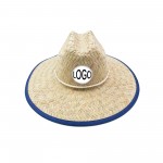 Branded Wide Brim Sunscreen Straw Hat