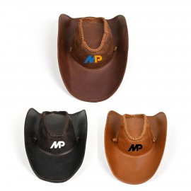 Branded Crazy Horse Leather Cowboy Hat